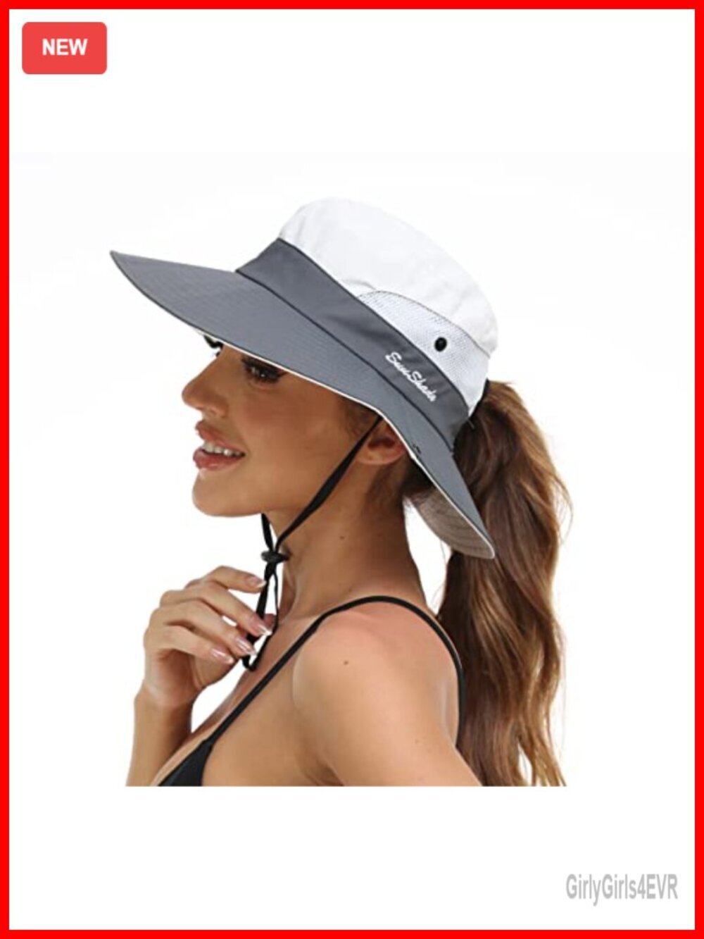 Wide Brim Sun Hat with UPF 50+ Protection, Foldable & Breathable Mesh
